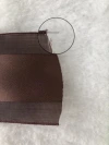 Item No. 1074 Christmas Gift Packaging Decoration DIY Coffee-colored double-sided Wire Webbed 6.3cm Specification image